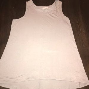 LOGO Layers used ladies tank top; light gray